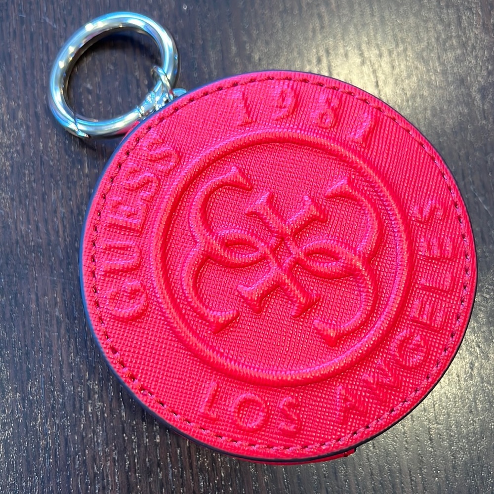 Guess Red coin purse with keychain